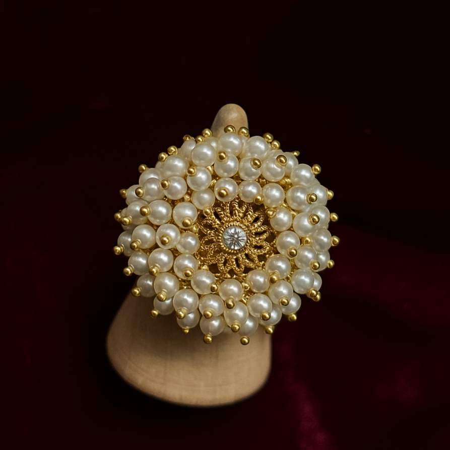 Pearl Ring in White