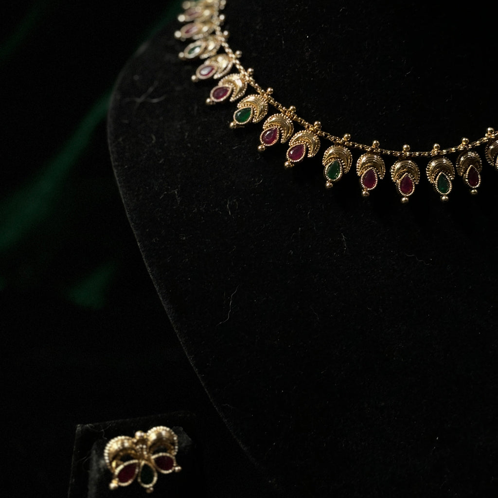 Sita Necklace in Pink & Green